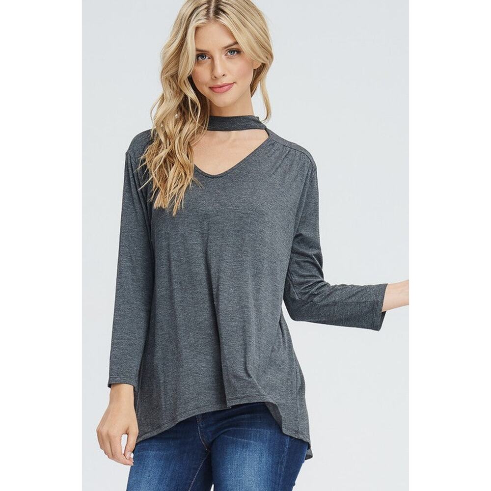 Fifty Shades Top- Charcoal